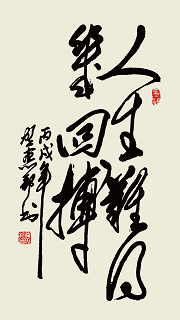 贺惠邦书法作品《人生难得几回搏》